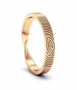 Кольцо с отпечатком пальца (Мод.245)